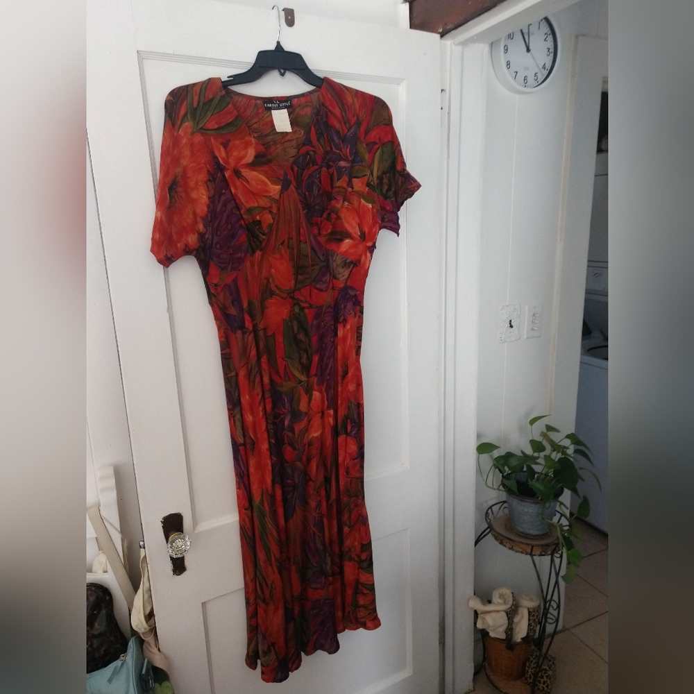 CAROLE LITTLE RED FLORAL MAXI DRESS 16